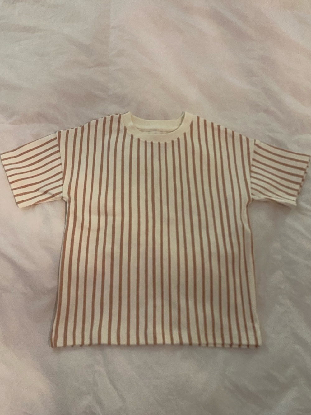 Pehr 100% organic cotton pink striped tee NWOT 4T